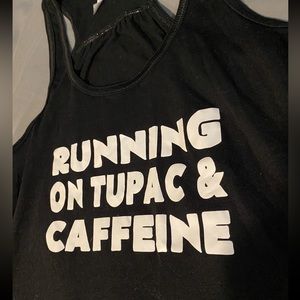 🔴 SOLD 🔴 Running on Tupac & Caffeine Women’s Athletic Tank Top